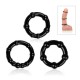 3 anillos-anillas negros para el pene 