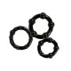 3 anillos-anillas negros para el pene 