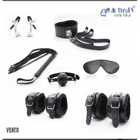 set -kit de bondage-sado, 7 piezas