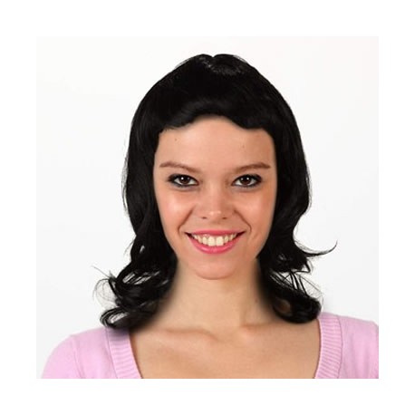 Peluca Moderna Negra Corta