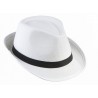 Sombrero de Gangster. Fieltro Blanco.