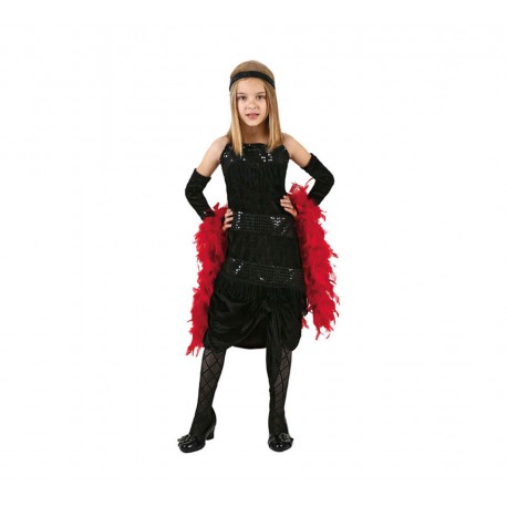 Disfraz de Charlestón negro .Talla 10-12