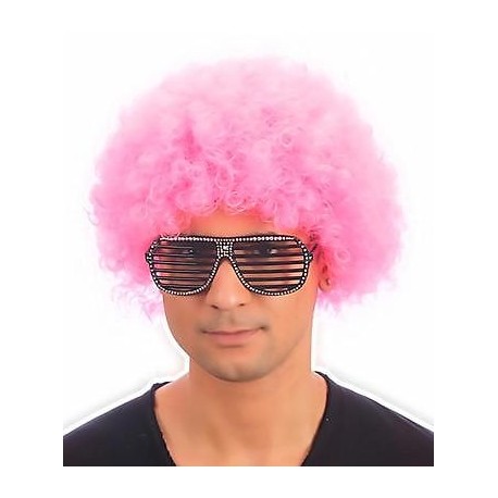 Peluca de Rizos. Rosa.