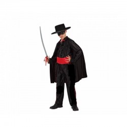 Disfraz del Zorro.con Sombrero y Antifaz LujoTalla t-8