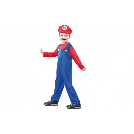 Disfraz de Fontanero. Mario Bros.Talla 4-6