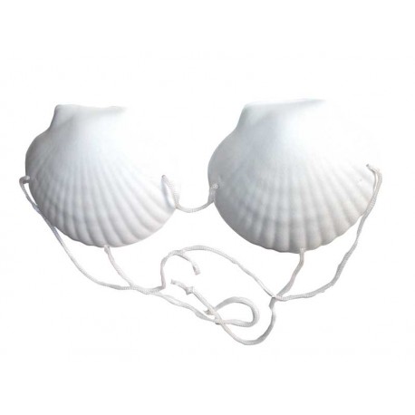 Sujetador de Conchas Foam .Hawaiano.Blancos,