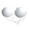 Sujetador de Conchas Foam .Hawaiano.Blancos,
