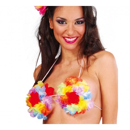 Sujetador de Flores Hawaiano.