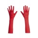 Guantes rojos Largos de 45 cm. Algodón