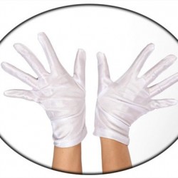 Guante Corto Blanco Liso,Talla Única