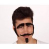 Set de cejas, bigote, patillas y perilla negra