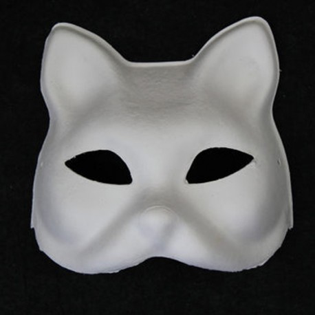 Antifaz Cara Gato de cartón.