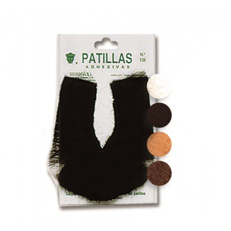 Patillas adhesivas blanca.