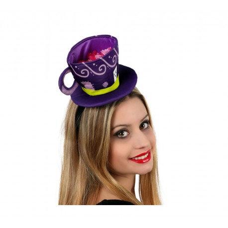 Tocado o Mini sombrero de Taza con diadema