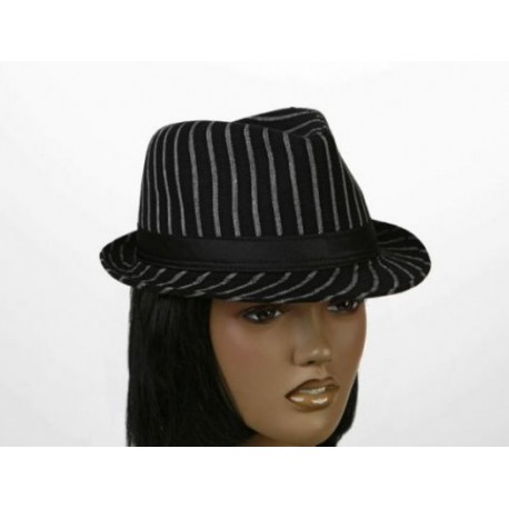 SOMBRERO GANSTER RAYAS NEGRO