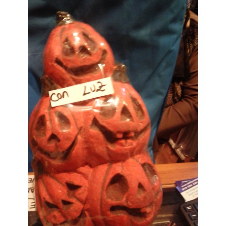 5 Calabaza en Torre,con luz.