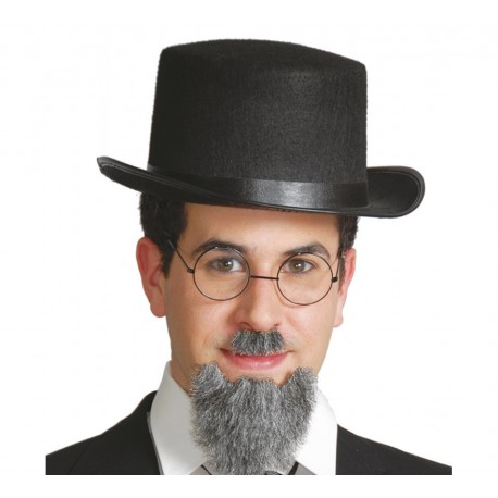 Sombrero Chistera de  fieltro.Alta 15 cm