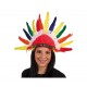 Penacho de Indio,9 plumas .Multicolor.Infantil