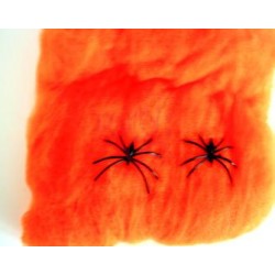 Telaraña Naranja con dos arañitas.20 GRS.