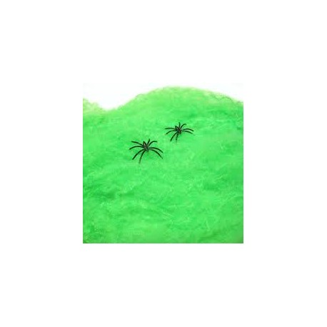 Telaraña Verde con dos arañitas.20 GRS.