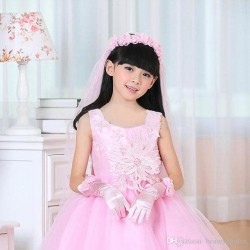 Velo de Novia con diadema,Rosa 