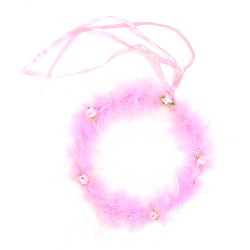 Corona o diadema de marabu Rosa.