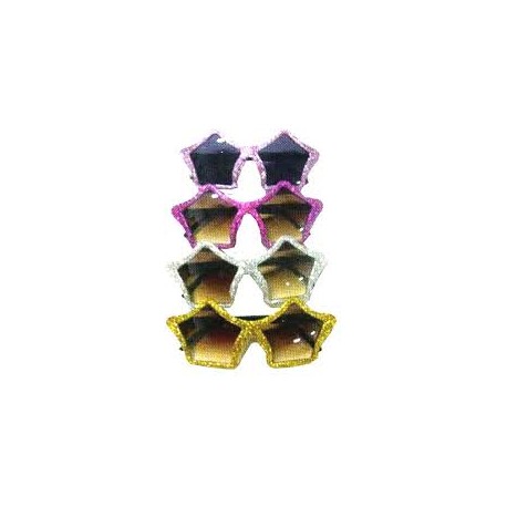 Gafas de Estrllas Purpurina.años 60, colores.