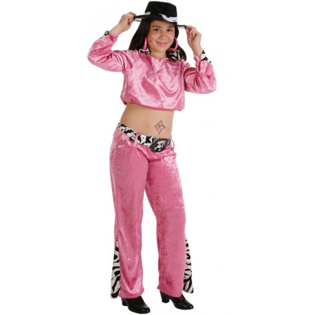 Disfraz de Cantante Pink,rosa.Talla 11-14