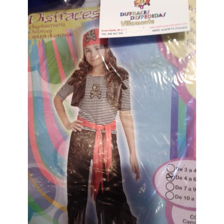 Disfraz de Pirata. Talla 10-12