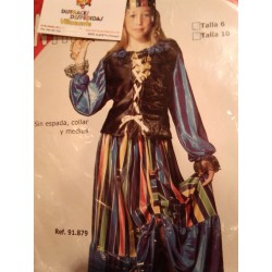 Disfraz de Pirata Verde.Talla 6