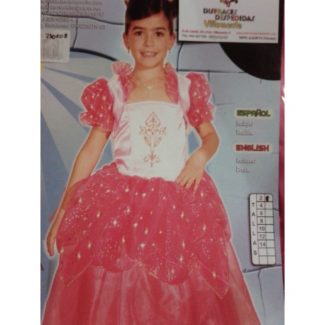 Disfraz de Princesa Pinky.Talla 2