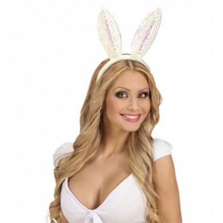 Diadema Coneja con Lentejuelas.