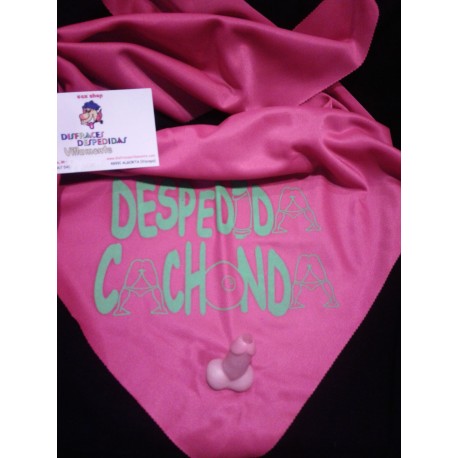 Pañuelo "Despedida Cachonda"Rojo con pene
