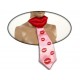 Corbata rosa, boca y besos .