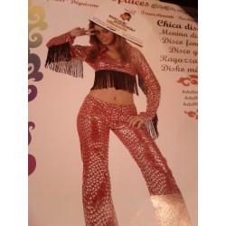 Disfraz Chica Disco Rojo...Talla M-L