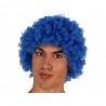 Peluca de Rizos. Azul.Payaso