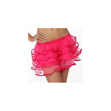 Falda con volantes,neon.Talla XL.Fuxia