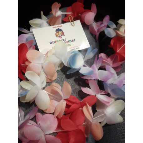 Collar Hawaiana o Hawaiano ,colores suaves.