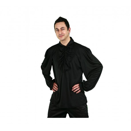 Camisa Negra con Puntilla.