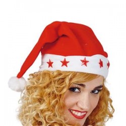 Gorro Papa Noel,Estrellas con luces.Navidad