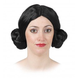 Peluca moño con moños laterales