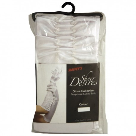 Guantes Blancos Largos De Fiesta Años 50 seductora Codo