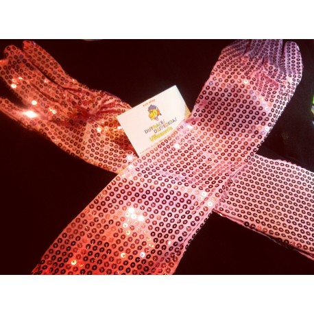 Guantes Largo de Lentejuelas,45cm.