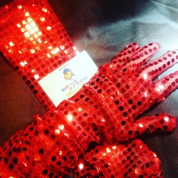 Guantes lentejuelas Plata y Negro .40 cm