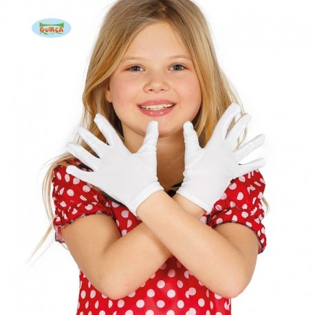 Guantes Cortos Blanco Infantil