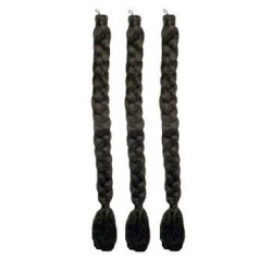 Trenza Postiza Negra 40 cm