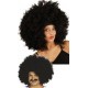 Peluca años 60,Rizos negra