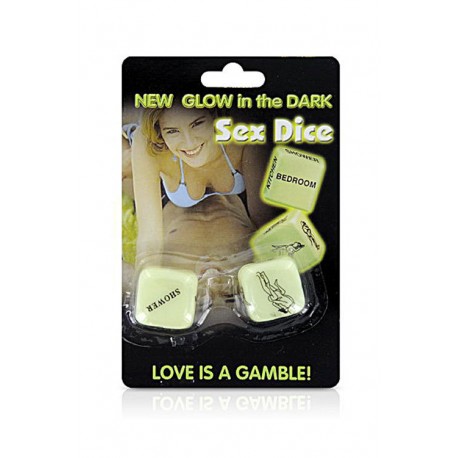 Dados. Divertidos  eróticos que brilla en la oscuridad... 