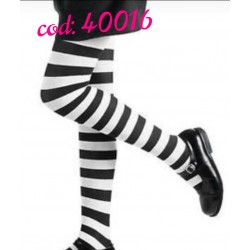 Medias-Panty,Infantil-Niña o Niño.  Blancas y  rayas negras.Talla unica