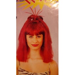 Peluca Mónica media melena,Flequillo.Morena con peinado.